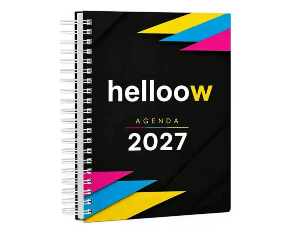 Agenda Personalizada 2027 - Capa Brilho, Fosca ou Holográfica